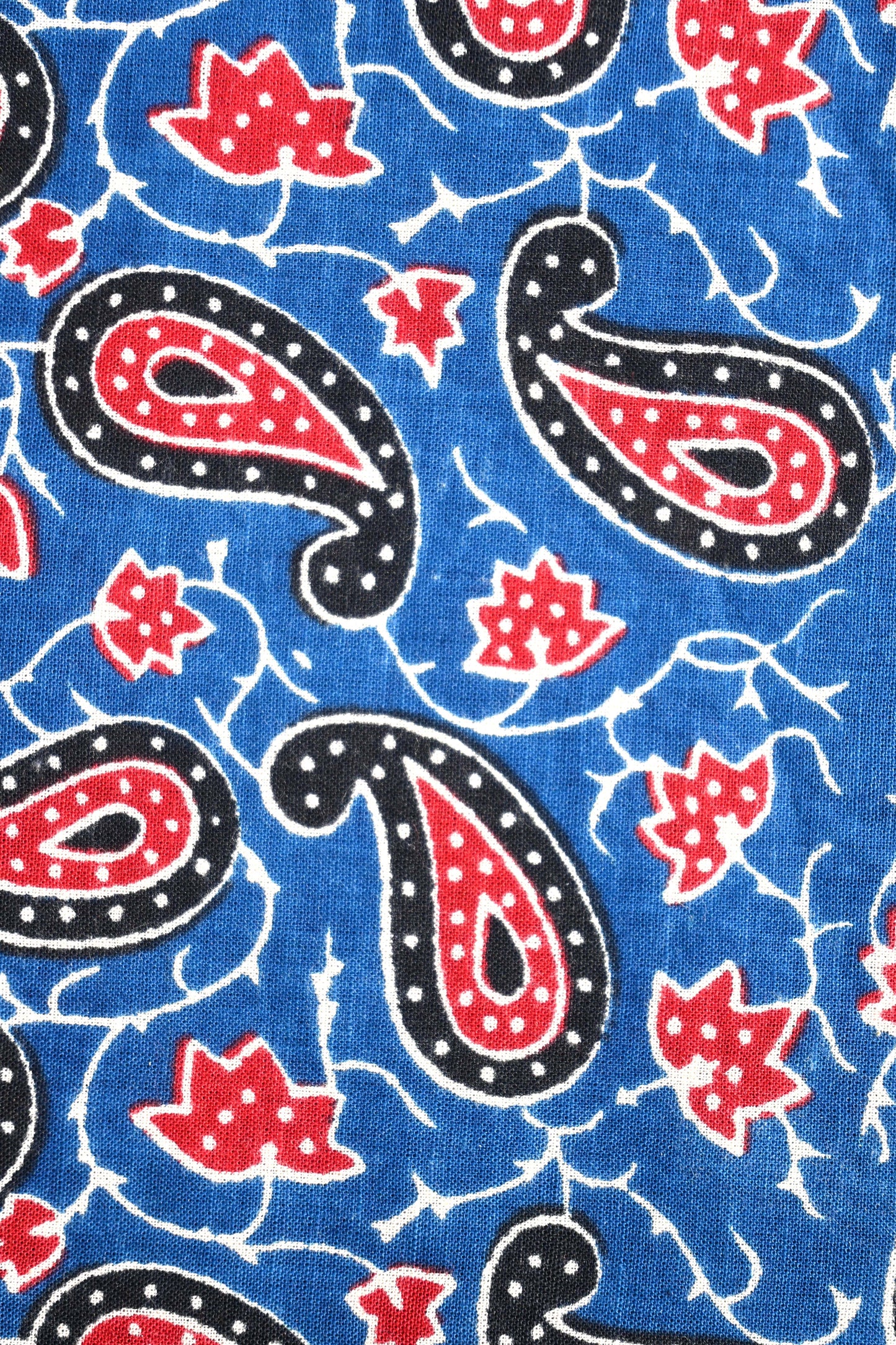 Sanganeri Blue Floral Print Pure Cotton Printed unstitched Fabric