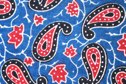 Sanganeri Blue Floral Print Pure Cotton Printed unstitched Fabric