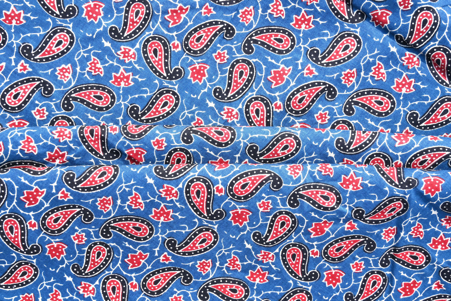 Sanganeri Blue Floral Print Pure Cotton Printed unstitched Fabric