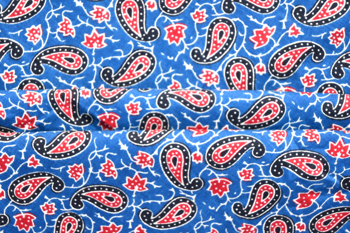 Sanganeri Blue Floral Print Pure Cotton Printed unstitched Fabric